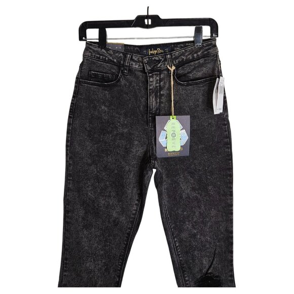 Indigo Rein Curvy Fit High Rise Skinny Jeans Size 7 Black Denim Womens - Picture 5 of 13